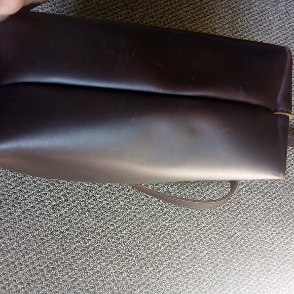 Portland Leather Goods Mini Crossbody Bag Purse Grizzly/Classic Brown Tote - Picture 3 of 4